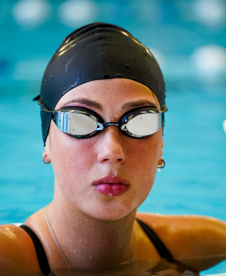 HUUB Brownlee Custom Air 2 Swim Goggle with air-cushion double walls, race fit, and mirror lens options