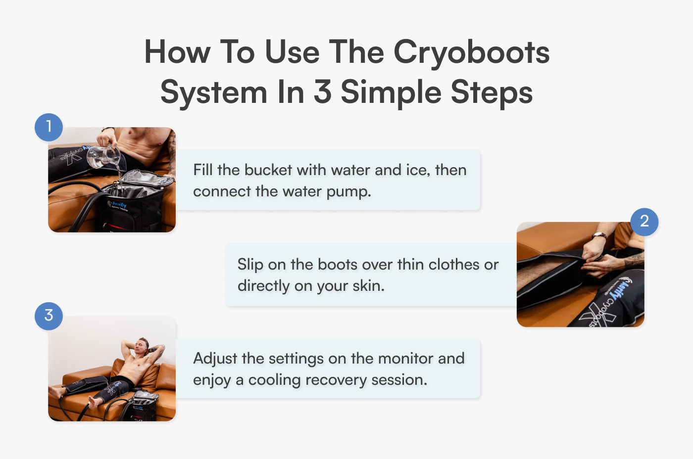 Aerify Cryoboots X advanced cryotherapy compression boots with insulated bag and attachments