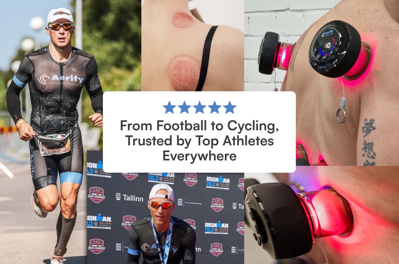 Aerify Dynamic Cupping device with red light therapy, portable massager with remote and carry case