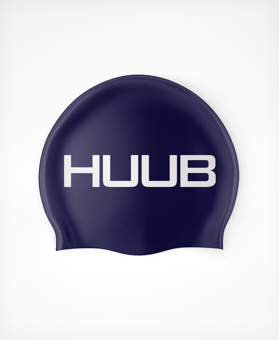 HUUB Her Spirit Swim Cap Patchwork – colorful, lightweight, flat silicone swim hat for pool or open water